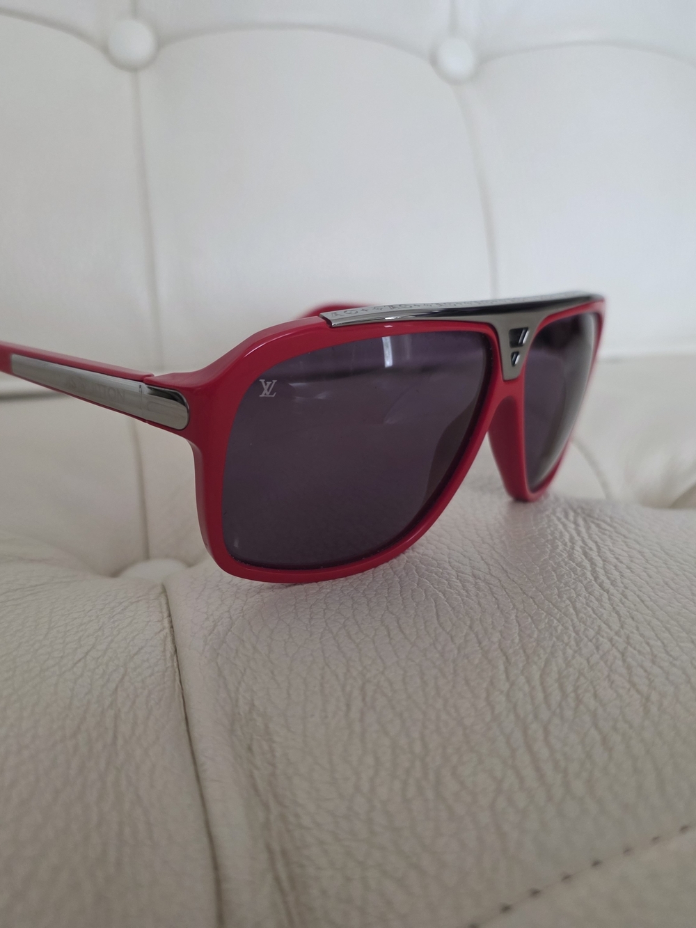 Louis Vuitton Evidence Millionaire Sunglasses Rare - Red and Silver